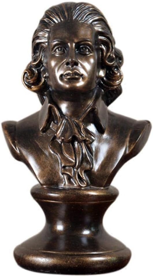 彫刻像 彫刻 Sculptures Statues Ornaments Figurine Collectible Figurines Figurine Animal Statue Ornaments Wolfgang Amadeus Mozart Bust Statue Resin Craftwork Office Hotel Living Room Decoration Classic