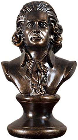 彫刻像 彫刻 Sculptures Statues Ornaments Figurine Collectible Figurines Figurine Animal Statue Ornaments Wolfgang Amadeus Mozart Bust Statue Resin Craftwork Office Hotel Living Room Decoration Classic - 画像 (2)