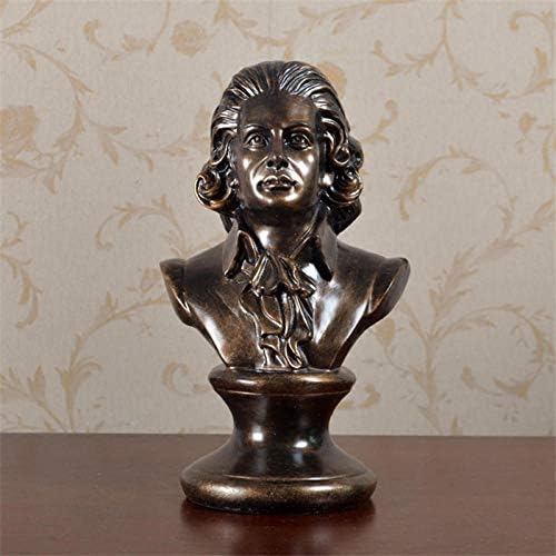 彫刻像 彫刻 Sculptures Statues Ornaments Figurine Collectible Figurines Figurine Animal Statue Ornaments Wolfgang Amadeus Mozart Bust Statue Resin Craftwork Office Hotel Living Room Decoration Classic - 画像 (3)
