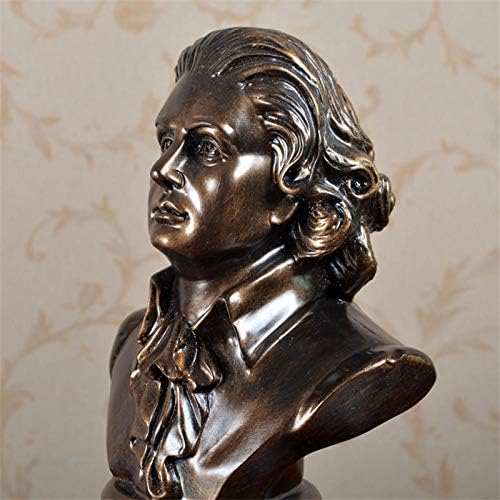 彫刻像 彫刻 Sculptures Statues Ornaments Figurine Collectible Figurines Figurine Animal Statue Ornaments Wolfgang Amadeus Mozart Bust Statue Resin Craftwork Office Hotel Living Room Decoration Classic - 画像 (5)