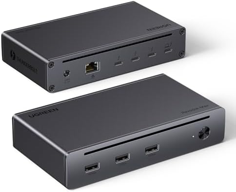 UGREEN Revodok Max 208 Thunderbolt 4ドッキングステーション 8-in-1 40Gbps 高速データ転送Thunderbolt 4ハブ 2画面拡張4K@60Hz 単一出力8K@30Hz 85W PD対応 イーサネット 3* USB A 3.2ポート搭載 MacBook Windows PCノートパソコンなどに適用