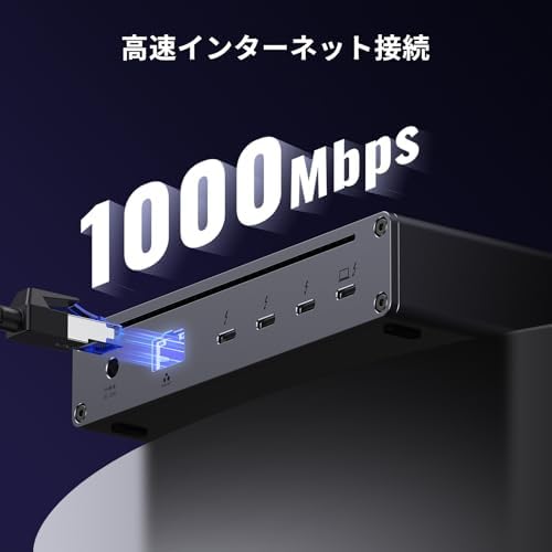 UGREEN Revodok Max 208 Thunderbolt 4ドッキングステーション 8-in-1 40Gbps 高速データ転送Thunderbolt 4ハブ 2画面拡張4K@60Hz 単一出力8K@30Hz 85W PD対応 イーサネット 3* USB A 3.2ポート搭載 MacBook Windows PCノートパソコンなどに適用 - 画像 (6)